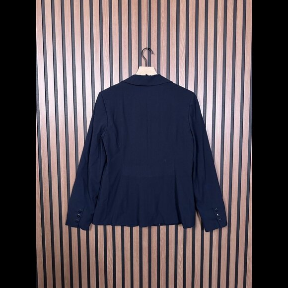 Semantiks Blazer Jacket 12 / Large Womens Blue Navy Sport 2 Button Stretch Coat - Picture 3 of 9